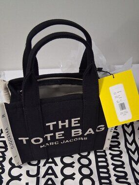 Marc Jacobs The Jacquard Small Tote Bag – Black | Style M0017025 NEW